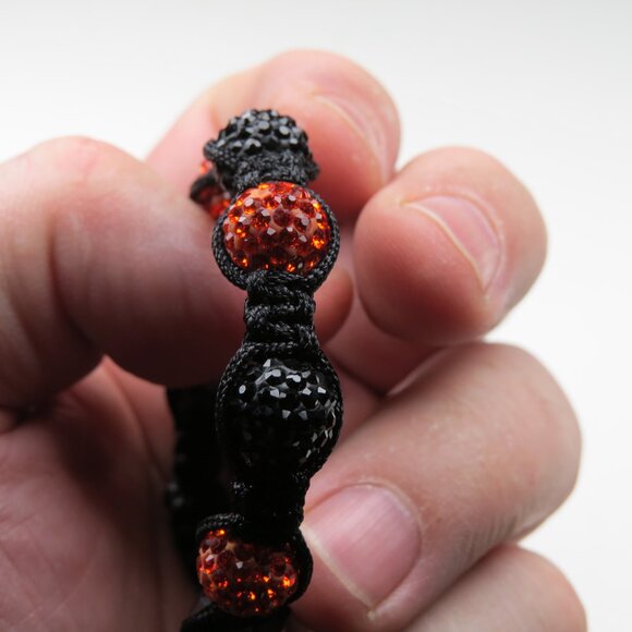 $300 Pink 10mm Crystal Beads Hematite Bracelet Hand Made 7 to 9" adjustable - Picture 4 of 4